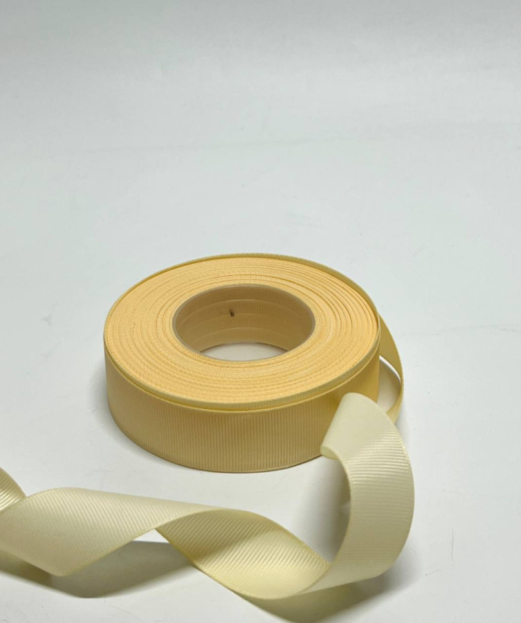 Стрічка репсова айворі 2,5 см (23 метри)
