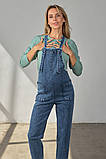 Джинсовий комбінезон для майбутніх мам синій, фото 6