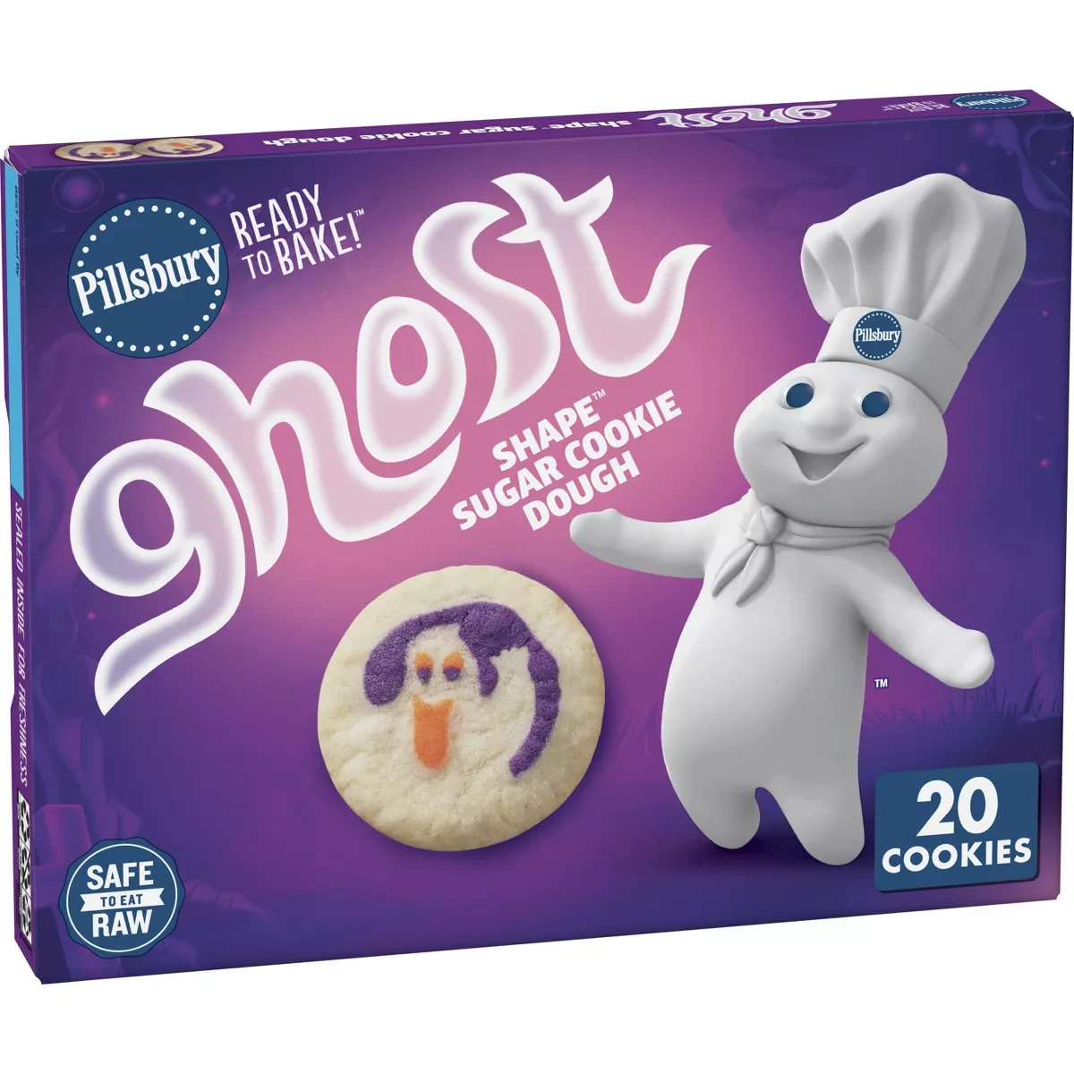 Тісто для цукрового печива Pillsbury Ready-to-Bake Halloween з малюнком привид 20 шт 258 г, фото 1