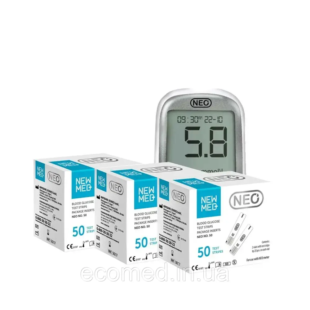Глюкометр NEO (білий) + 150 тест-смужок, фото 1