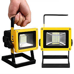 Набір 2шт Акумуляторний прожектор з 3 акумуляторами (24 LED, 30 Вт) D15 / Переносний ліхтар портативний