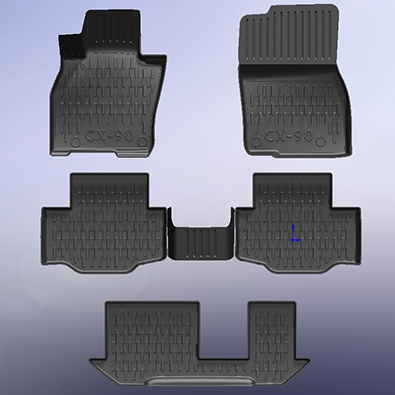 Килимки салону гумові cx-90 к-кт з бортом 1+2+3 Mazda mzkkv0350