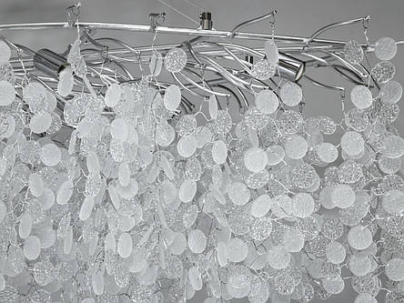 Кришталева люстра Гліцинія витягнутої форми 15 ламп хром, фото 2