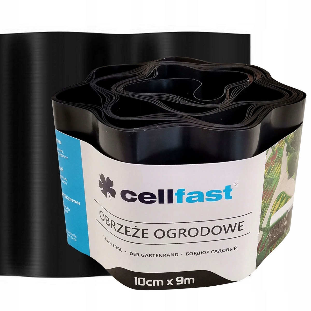 Бордюр газонний Cellfast хвилястий чорний 10 см x 9 м (30-031H)
