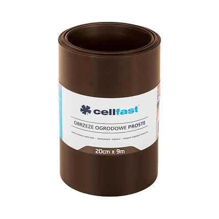 Бордюр газонний Cellfast прямий коричневий 20 см x 9 м (30-213H), фото 1