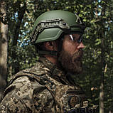 Кевларовий шолом TOR (додатковий захист вух та скроні). Виробник: Україна. Олива. L, фото 3