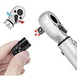 Динамометричний ключ BIGSTREN 1/2" з тріскачкою, кришками та подовжувачем, крутний момент 28-210 Нм, фото 6