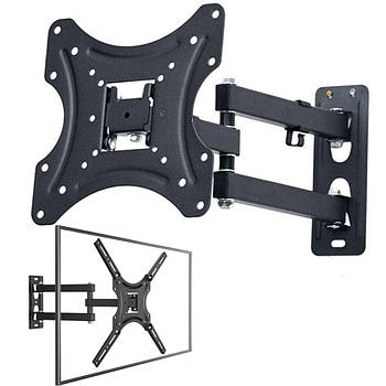 Кріплення для телевізора 14-55", до 50 кг, HDL-117-B-2 / Настінний поворотний кронштейн для телевізора