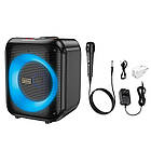 Акустика-караоке HOCO Graceful outdoor BT speaker HA1 |30W, BT5.1, AUX/USB/TF/FM| чорна, фото 7