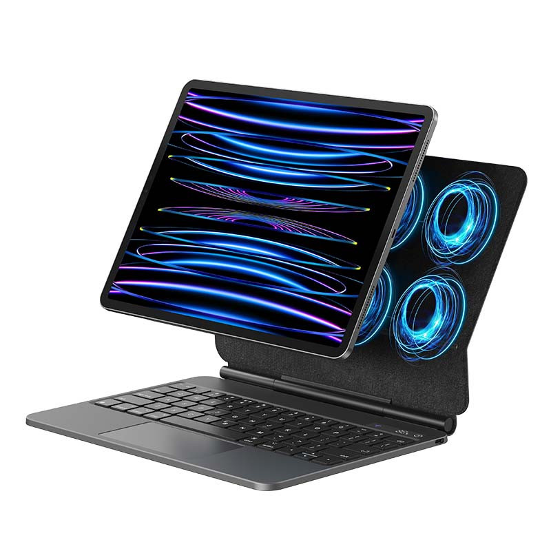 Чохол-клавіатура з тачпадом USAMS BH875 Digital Display Keyboard Protective Cover iPad Air4/5 10.9/Pro 11 inches чорна