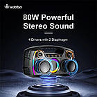 Акустика Xdobo Blade 1984 IPX7 |BT5.3, TWS, DSP, AUX/USB, 80W, 20h| чорна, фото 3