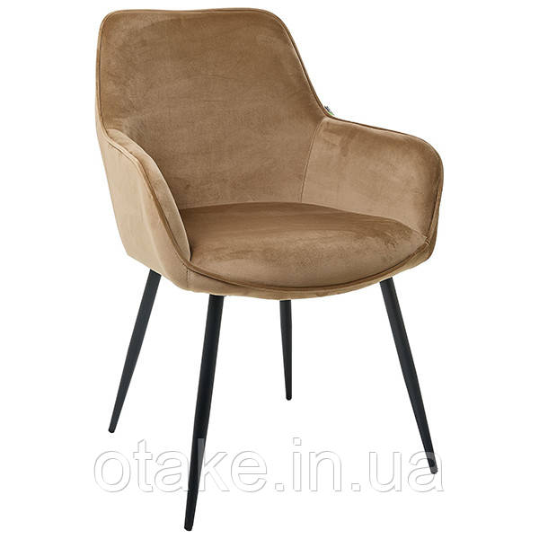 Крісло обіднє Fiona вельвет вельвет світло-коричневий, фото 1
