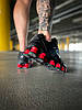 Чоловічі кросівки Nike Shox Black Red Взуття Найк Шокс чорні шкіра текстиль повітряна камера air демісезон, фото 9