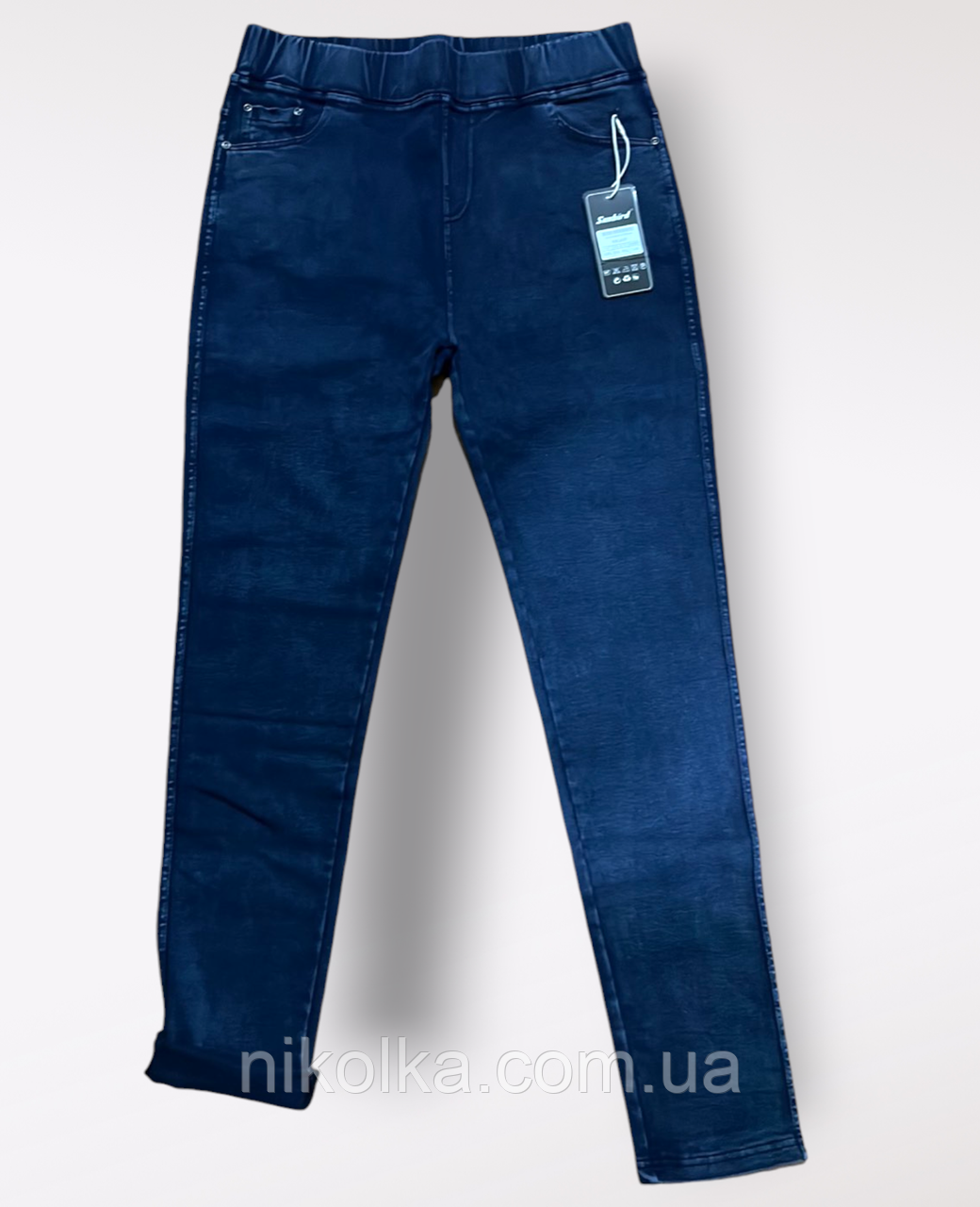 Джегінси утеплені жіночі оптом, 5XL-9XL рр., арт. Nk-69, фото 1