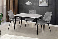 Стіл Кіпарис (чорний/мармур сірий)