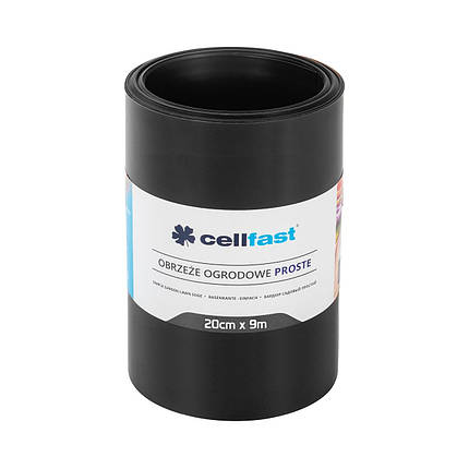 Бордюр газонний Cellfast прямий чорний 20 см x 9 м (30-233H), фото 1