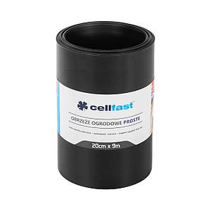 Бордюр газонний Cellfast прямий чорний 20 см x 9 м (30-233H)