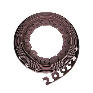 Садовий бордюр Gardener 5,5 см х 10 м + 20 цвяхів, коричневий (Гарденер)