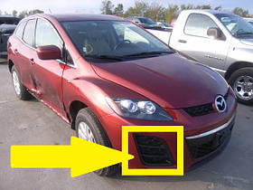 Mazda CX7 CX-7 2010-2012 Решітка в передній бампер права Нова Оригінал
