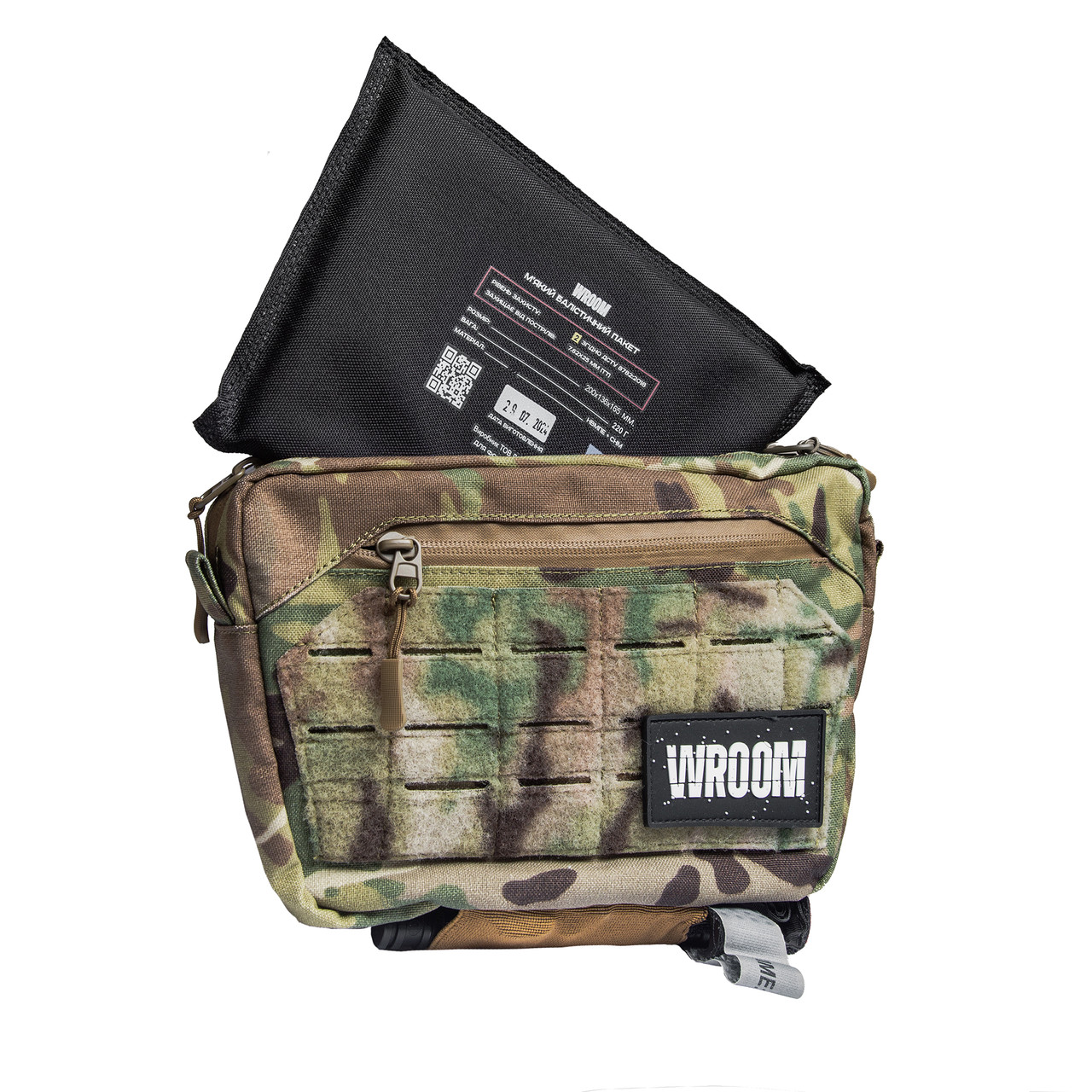 Сумка-напашник Ghost Cordura 1000d з балістичним пакетом 2 класу, колір мультикам.