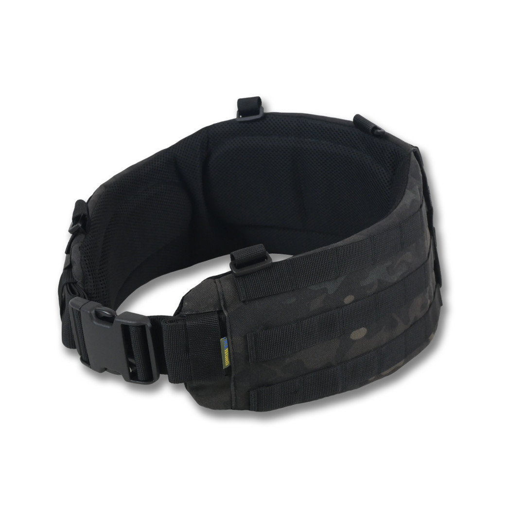 РПС пояс Kiborg R-1 (М) Чорний Мультикам з системою MOLLE Cordura 1000D / Ремінно-Поясна Система з IRR-покриттям