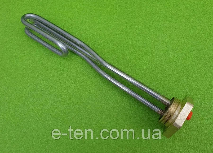Тен гнутий НЕРЖАВІЙКА 2500W на різьбі 1 1/4" (1.25") / 220V / L довжина = 280мм  (Туреччина)