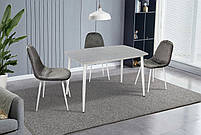 Стіл Кіпарис (Білий/мармур сірий)