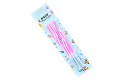 Набір свічок для торта коктейльні рожевий макарун 12см 10шт