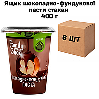 Ящик шоколадно-фундуковой пасты стакан 400 г ( в ящике 6 шт)