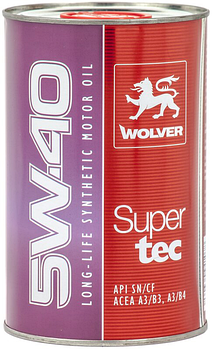 Моторна автомобільна олива WOLVER Supertec 5w40