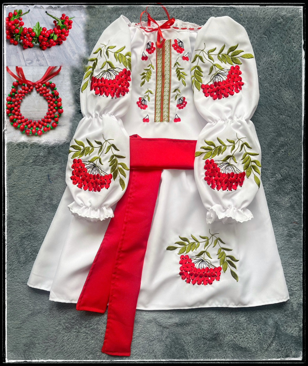 Плаття для дівчинки Калина червоне, фото 1