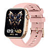 Розумний жіночий смарт годинник Smart Watch Sensation bluetooth з крокоміром, тонометром 2 ремінці Рожевий, фото 10