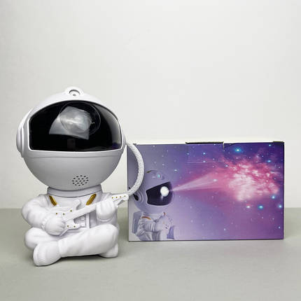 Світильник проектор зоряного неба Астронавт Nebula RGB нічник із пультом у спальню, фото 1