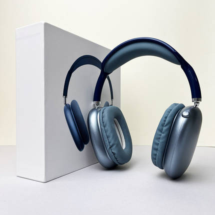 Бездротові Bluetooth навушники Air Pro Max накладні з вбудованим мікрофоном для телефона Блакитний, фото 1