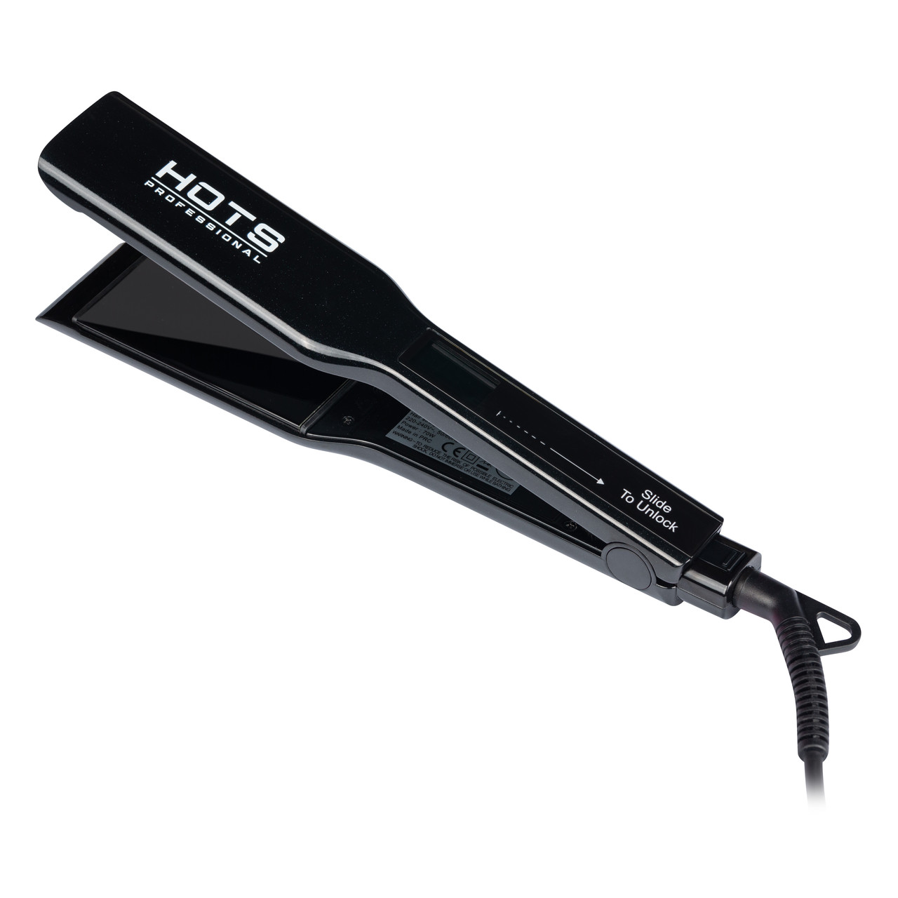 Професійний вирівнювач Hots Professional Titanium Keratin для кератинового випрямлення волосся, чорний (HPKeratin-BL)