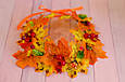 Віночок для волосся / вінок на голову осінній з листям та шипшиною 804, фото 2
