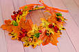 Віночок для волосся / вінок на голову осінній з листям та шипшиною 804, фото 3