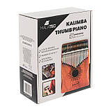 Музичний інструмент калімба MALATEC, 17 клавіш, коричневий, з молоточком, фото 9