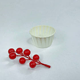 Формочка для капкейка з закрученим бортиком, 50*40 мм, кремова (50 шт.)