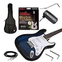 Набір електрогітара J8 ST HMG 101 BL + Міні-підсилювач Joyo JA-03 Lead + Чохол HA-EG + Струни AE530 Light