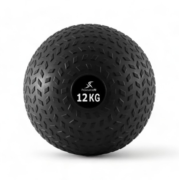 М'яч набивний ProsourceFit Tread Slam Ball, 12 кг (чорний), PS-2221-12-BK, фото 1