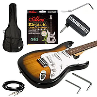 Набір електрогітара J8 ST HMG 101 SB + Міні-підсилювач Joyo JA-03 Lead + Чохол HA-EG + Струни AE530 Light