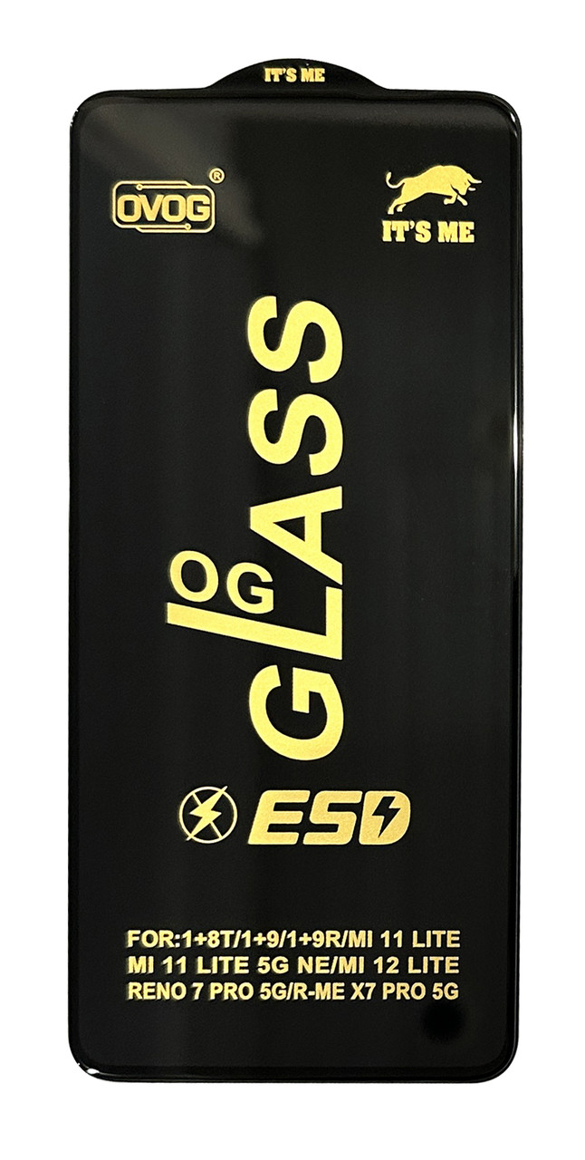 Захисне скло ITS ME для Xiaomi Mi 11 lite, Mi 12 Lite, OnePlus 9R Чорне, фото 1