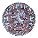 Бельгія 10 сантимів, 1895 Напис нідерландською - 'DER BELGEN', фото 2