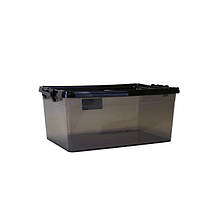 Контейнер на колесах 40 л (ASD147-F), прозорий чорний, Asude Plastik, Арт.49534