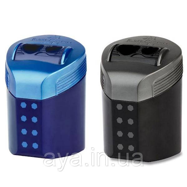 Точилка для 2-х олівців Sparkle RollOn, чорна\синя, Faber-Castell, 183910, фото 1