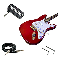 Набір електрогітара J8 ST HMG 101 RD + Міні-підсилювач для гри в навушниках Joyo JA-03 Lead