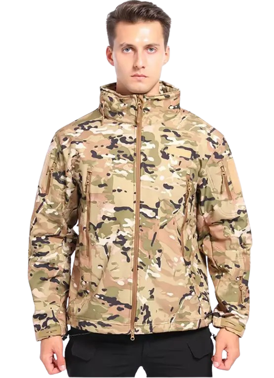 Водонепроникна тактична куртка SOFTSHELL із флісом Solve Multicam KT6000806, фото 1