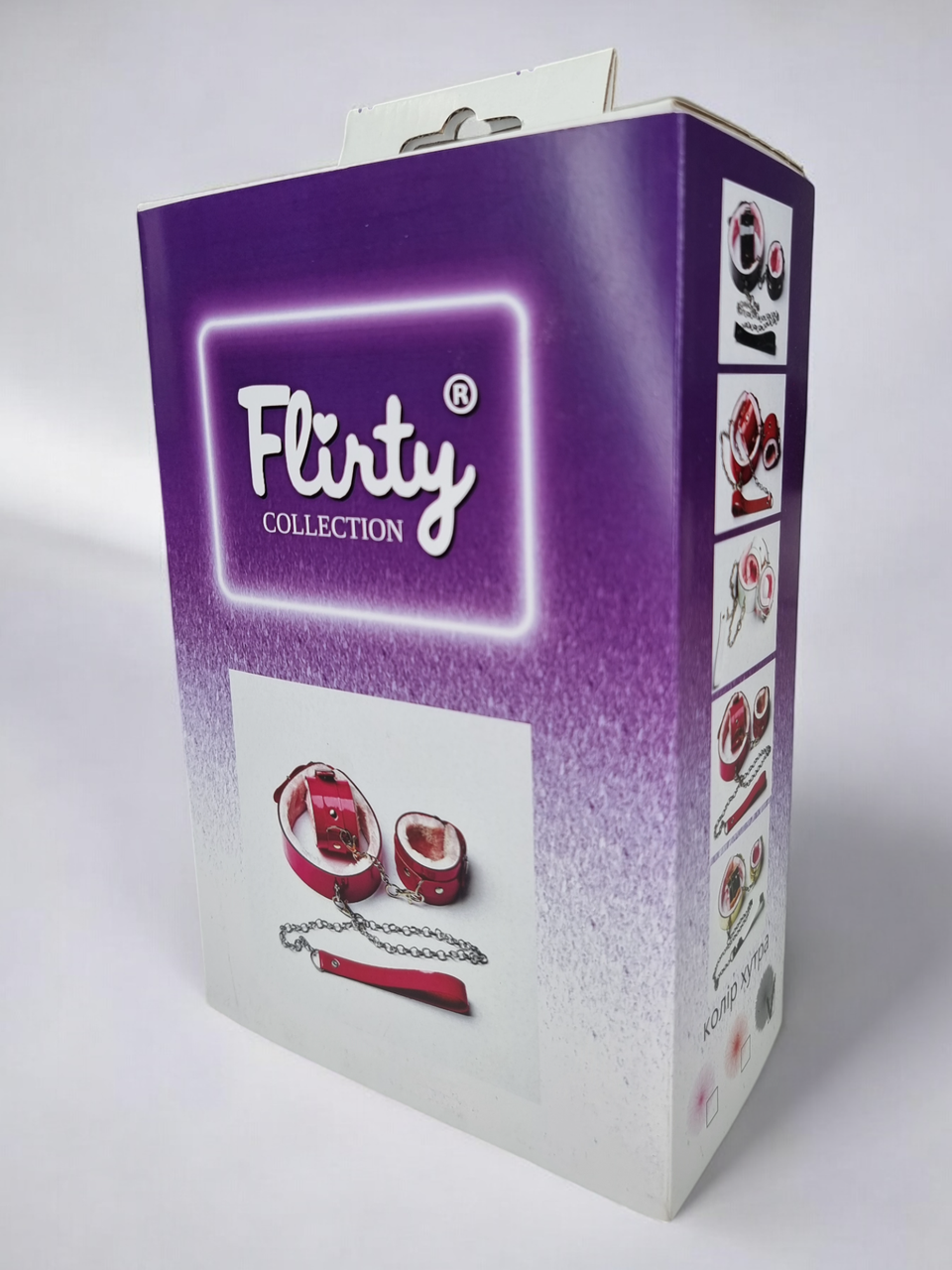 Сексуальні малинові наручники ЕКО лак із рожевим хутром Flirty