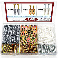 Набір Дюбелів 148шт Різних Розмірів та Призначення SPEC (SP-243148)